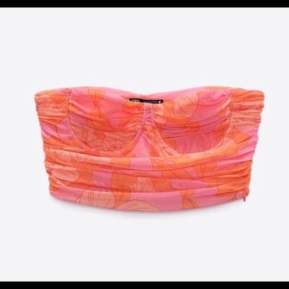 Zara Tulle Bustier Crop Top. NWT. Size Small. - Picture 7 of 11